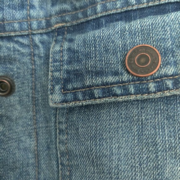 Calvin Klein Denim Vest with Lining Size Small - Picture 3 of 6